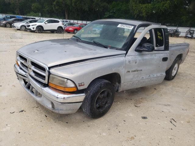 1B7GL22X2YS503461 - 2000 DODGE DAKOTA BAS SILVER photo 2