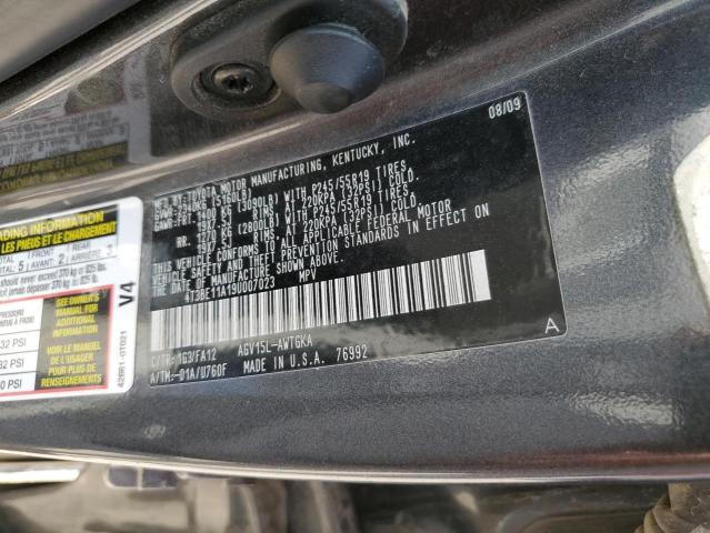 4T3BE11A19U007023 - 2009 TOYOTA VENZA CHARCOAL photo 10