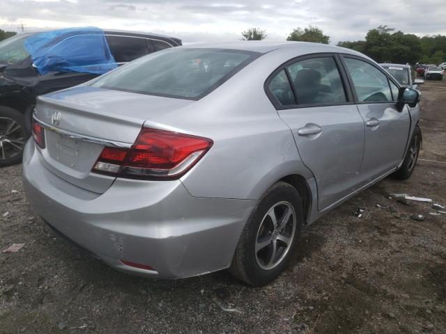 19XFB2F7XFE264752 - 2015 HONDA CIVIC SE SILVER photo 4