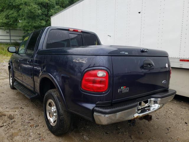 1FTRW08L71KC63547 - 2001 FORD F-150 BLUE photo 3