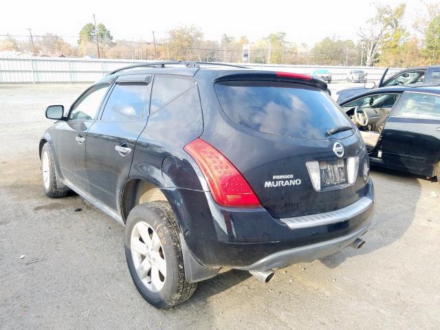 JN8AZ08W16W550031 - 2006 NISSAN MURANO SL BLACK photo 3