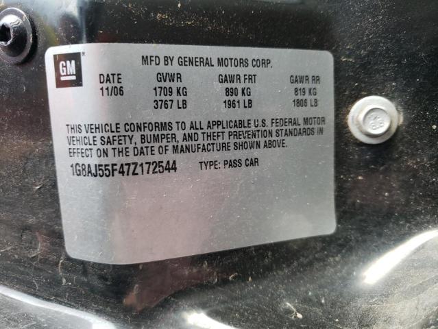 1G8AJ55F47Z172544 - 2007 SATURN ION LEVEL 2  照片 10