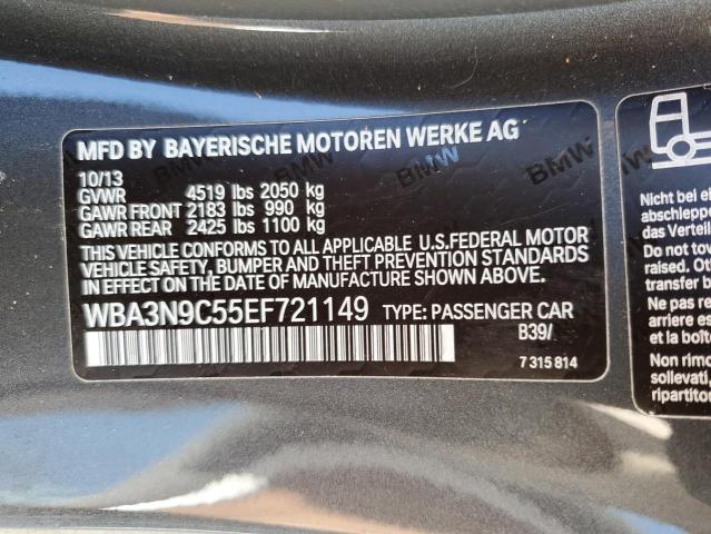 WBA3N9C55EF721149 - 2014 BMW 428 XI GRAY photo 10