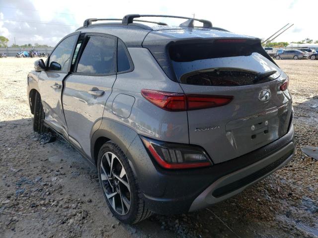 KM8K53A3XNU863100 - 2022 HYUNDAI KONA LIMIT GRAY photo 3