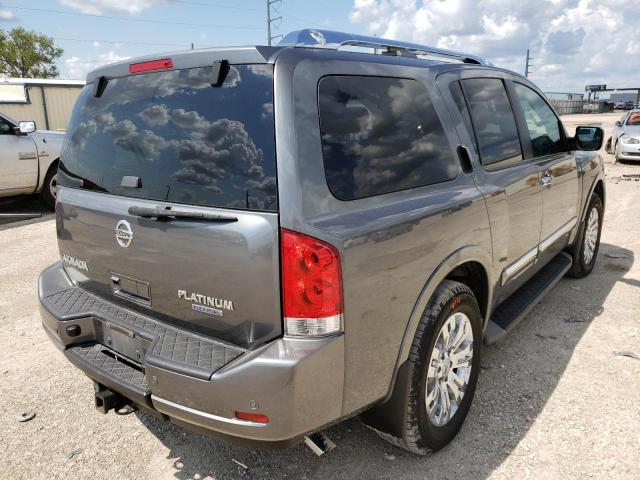 5N1BA0NEXFN619304 - 2015 NISSAN ARMADA PLA GRAY photo 4