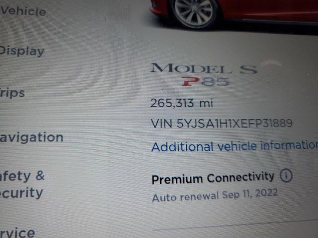 5YJSA1H1XEFP31889 - 2014 TESLA MODEL S Qırmızı foto 8