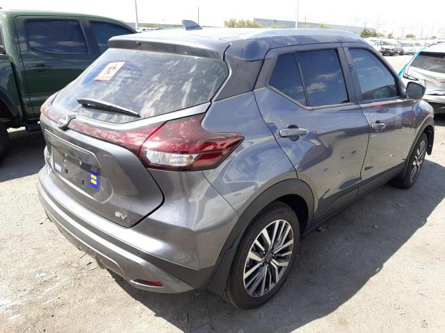 3N1CP5CV5NL524481 - 2022 NISSAN KICKS SV GRAY photo 4