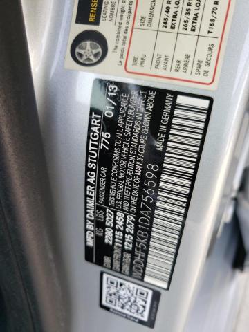 WDDHF5KB1DA756598 - 2013 MERCEDES-BENZ E 350 SILVER photo 10