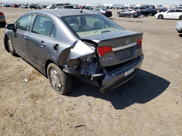 JHMFA36269S003082 - 2009 HONDA CIVIC HYBR GRAY photo 9