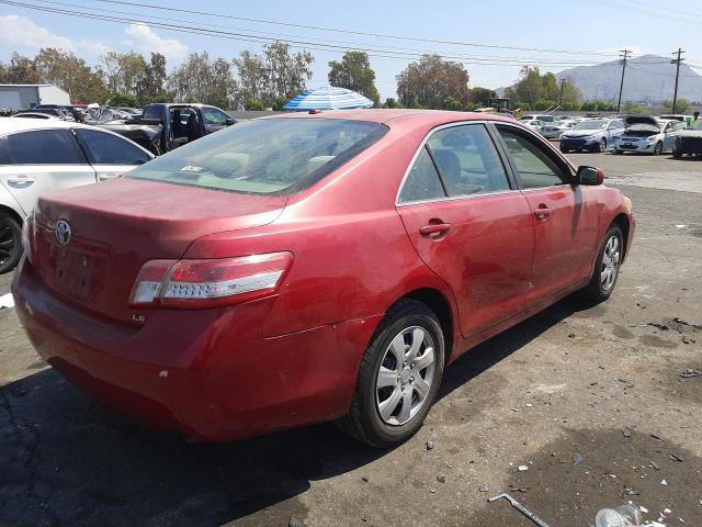 4T1BF3EK9BU661990 - 2011 TOYOTA CAMRY BASE RED photo 4