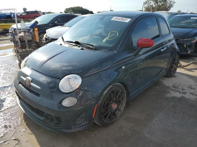 3C3CFFFH0HT542651 - 2017 FIAT 500 ABARTH GRAY photo 2