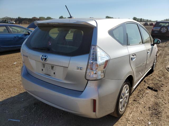 JTDZN3EU3D3210800 - 2013 TOYOTA PRIUS V SILVER photo 4