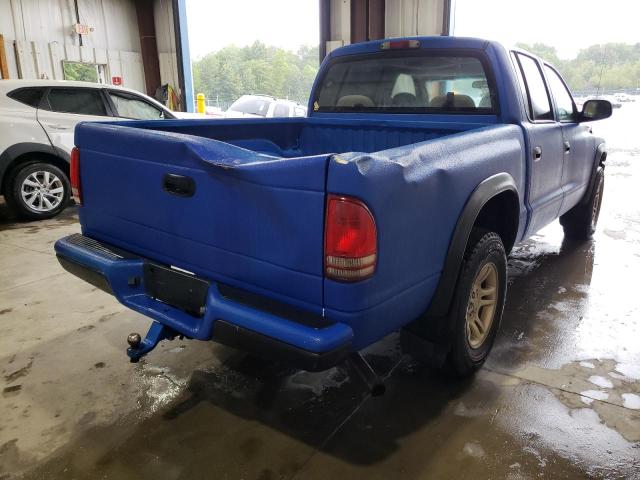 1D7HG48N64S505692 - 2004 DODGE DAKOTA QUA BLUE photo 4