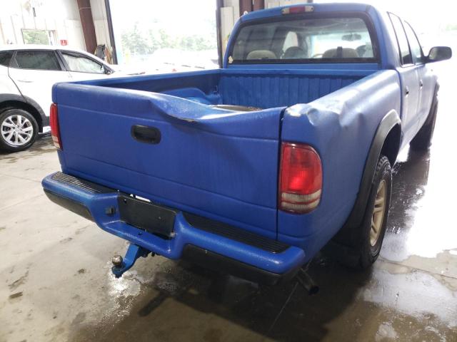 1D7HG48N64S505692 - 2004 DODGE DAKOTA QUA BLUE photo 9