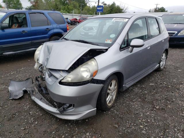 JHMGD38637S055018 - 2007 HONDA FIT S SILVER photo 2