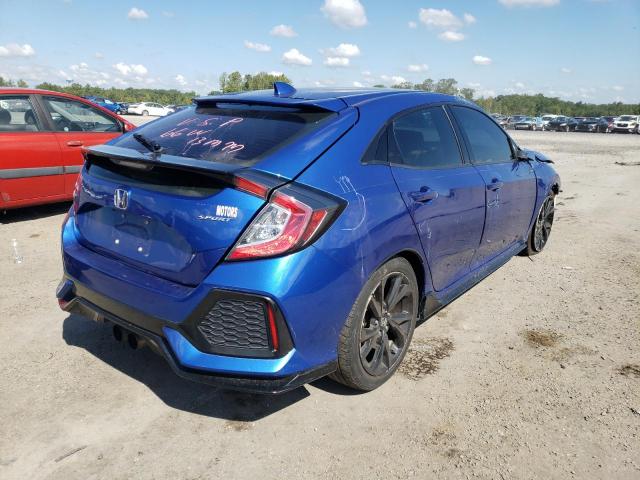 SHHFK7H49JU233980 - 2018 HONDA CIVIC SPOR BLUE photo 4