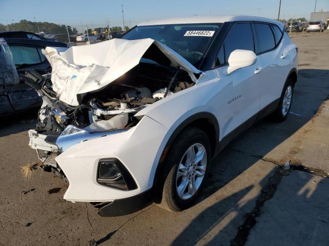 3GNKBBRA4KS609881 - 2019 CHEVROLET BLAZER 1LT WHITE photo 2