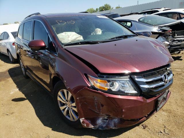 5FNRL5H65GB144238 - 2016 HONDA ODYSSEY EX MAROON photo 1