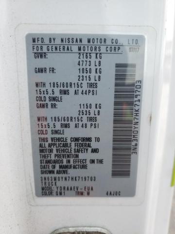 3N63M0YN7HK719703 - 2017 CHEVROLET CITY EXPRE 白色 照片 10