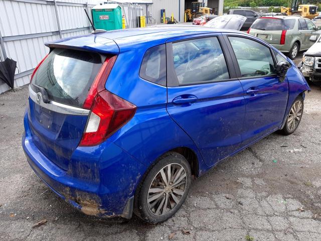 3HGGK5H88KM725041 - 2019 HONDA FIT EX BLUE photo 4