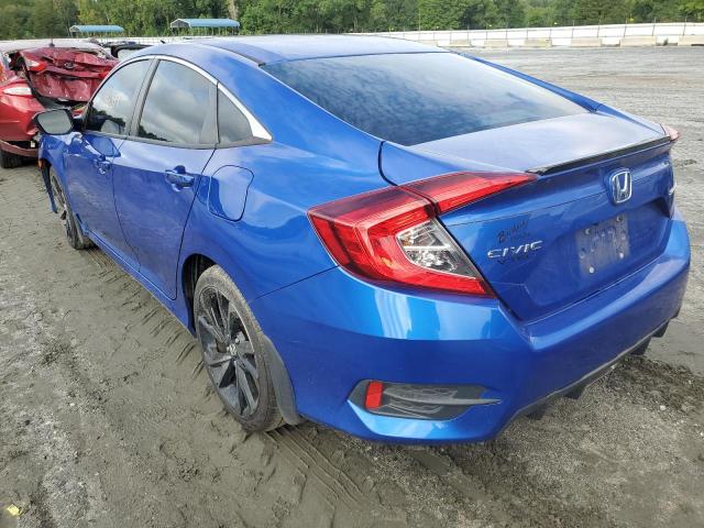 19XFC2F83KE029741 - 2019 HONDA CIVIC SPOR BLUE photo 3