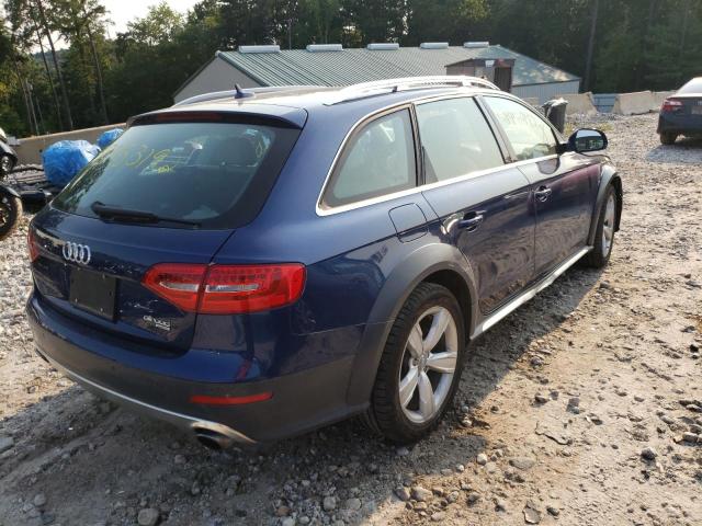 WA1UFAFL4DA179581 - 2013 AUDI A4 ALLROAD BLUE photo 4