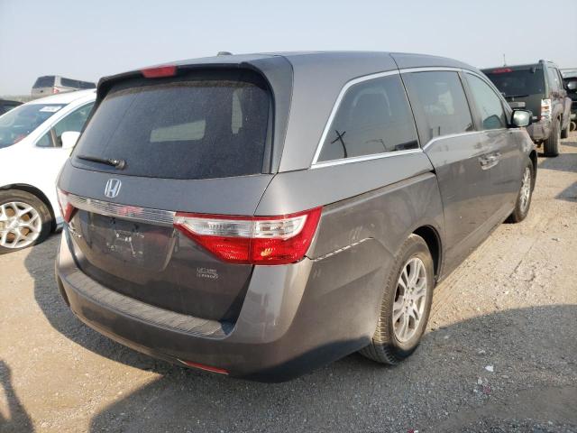 5FNRL5H64DB085341 - 2013 HONDA ODYSSEY EX GRAY photo 4