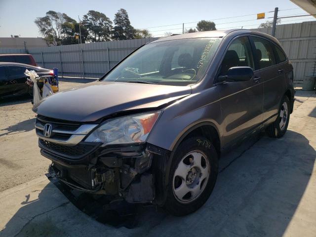 5J6RE4H35BL039550 - 2011 HONDA CR-V LX GRAY photo 2