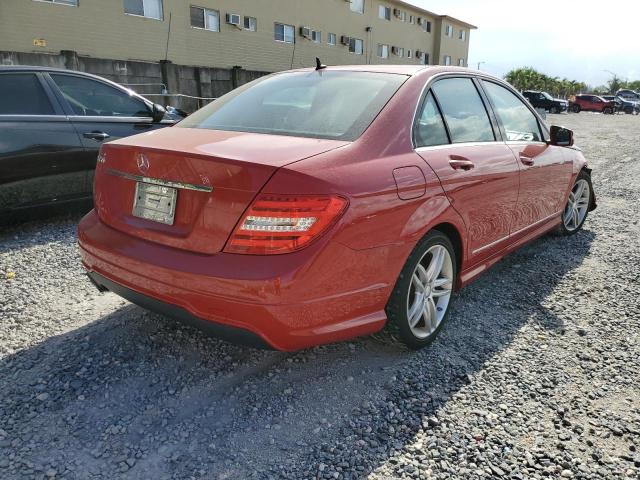 WDDGF4HB9DR296170 - 2013 MERCEDES-BENZ C 250 RED photo 4