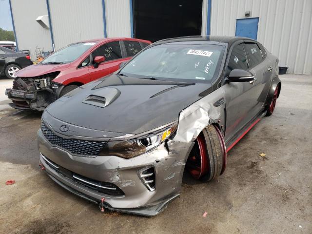 5XXGV4L22GG****** - 2016 KIA OPTIMA SXL GRAY photo 2