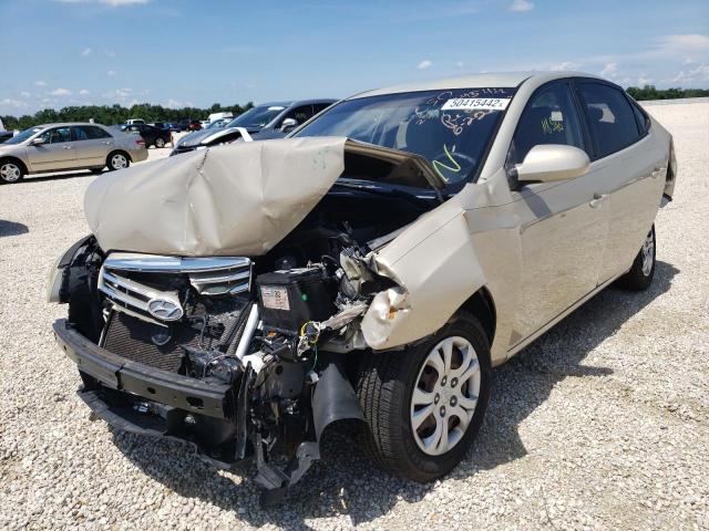 KMHDU4AD0AU046948 - 2010 HYUNDAI ELANTRA BL BEIGE photo 2