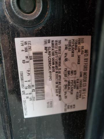 5LMFU28R54LJ01092 - 2004 LINCOLN NAVIGATOR შავი ფოტო 10