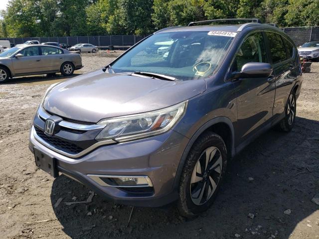 5J6RM4H99GL015072 - 2016 HONDA CR-V TOURI GRAY photo 2