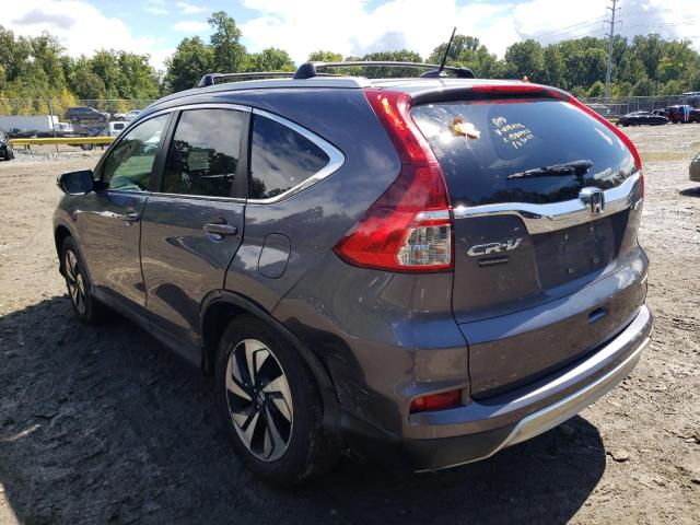 5J6RM4H99GL015072 - 2016 HONDA CR-V TOURI GRAY photo 3