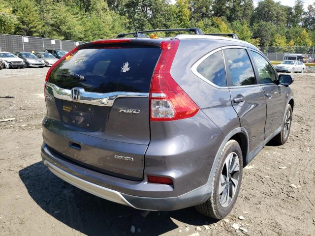 5J6RM4H99GL015072 - 2016 HONDA CR-V TOURI GRAY photo 4