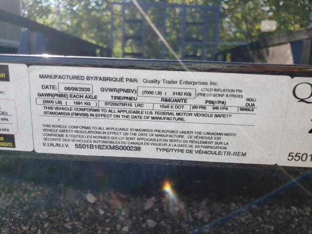 5501B162XMS000238 - 2021 UTILITY TRAILER Սև լուսանկար 10