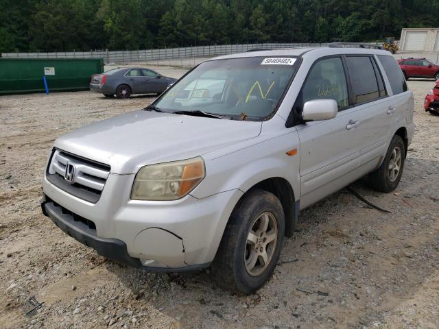 5FNYF28516B022306 - 2006 HONDA PILOT EX SILVER photo 2