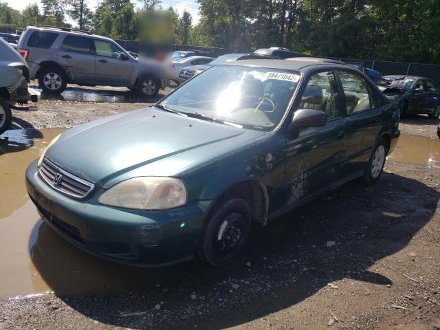2HGEJ6617YH540637 - 2000 HONDA CIVIC BASE GREEN photo 2