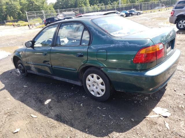 2HGEJ6617YH540637 - 2000 HONDA CIVIC BASE GREEN photo 9