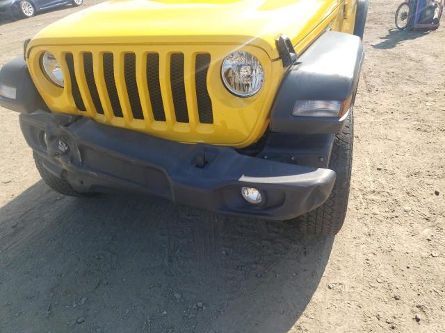1C4GJXAN1JW293789 - 2018 JEEP WRANGLER S YELLOW photo 9