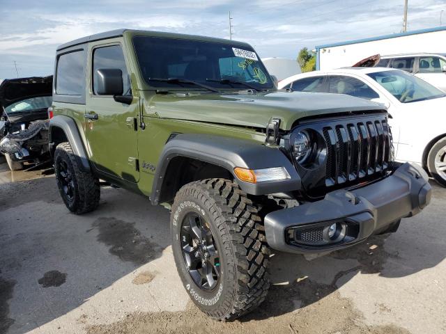 1C4GJXAN5MW691544 - 2021 JEEP WRANGLER S GREEN photo 1