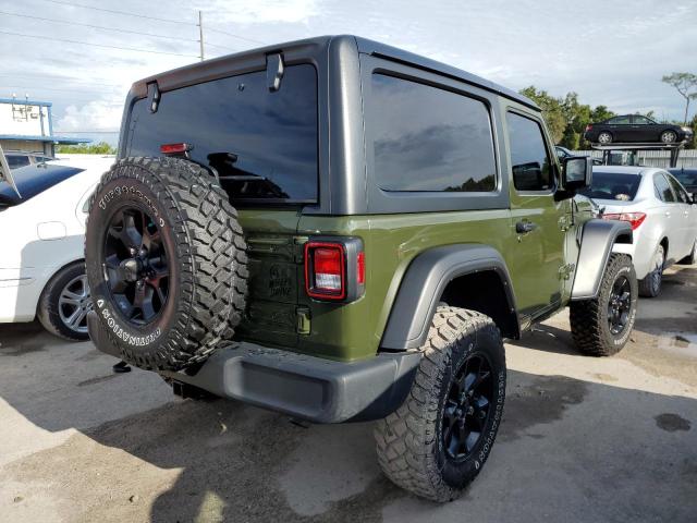 1C4GJXAN5MW691544 - 2021 JEEP WRANGLER S GREEN photo 4