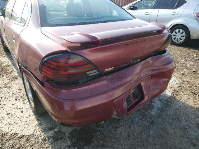 1G2NF52E34M570054 - 2004 PONTIAC GRAND AM RED photo 9