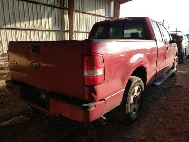 1FTRX12W47KC27507 - 2007 FORD F150 RED photo 4