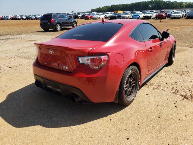 JF1ZNAA16D1723170 - 2013 TOYOTA SCION FR-S RED photo 4