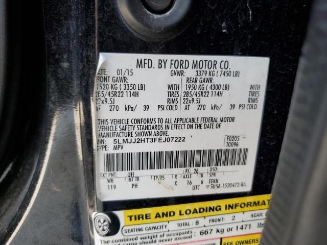 5LMJJ2HT3FEJ07222 - 2015 LINCOLN NAVIGATOR BLACK photo 10