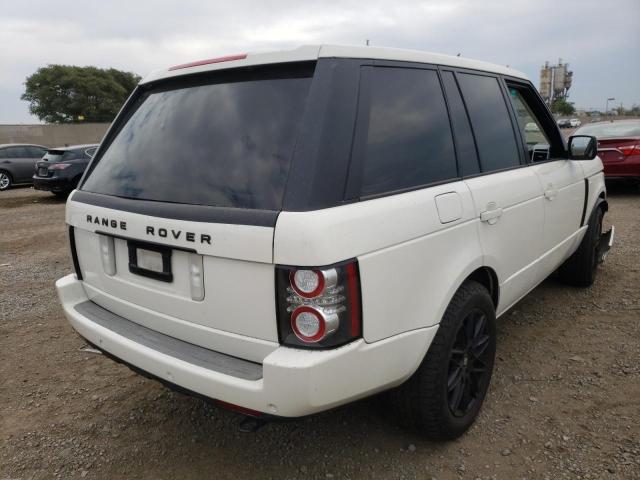 SALMF1D44AA308733 - 2010 LAND ROVER RANGE ROVE WHITE photo 4