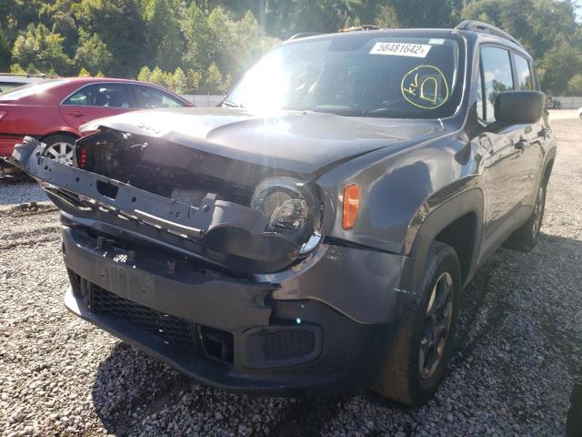 ZACCJBAB1JPH65932 - 2018 JEEP RENEGADE S GRAY photo 2