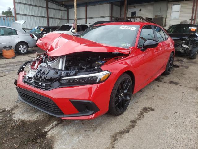 2HGFE2F51NH581328 - 2022 HONDA CIVIC SPOR RED photo 2