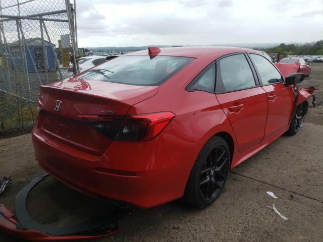 2HGFE2F51NH581328 - 2022 HONDA CIVIC SPOR RED photo 4